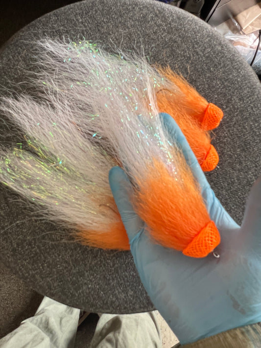 Weedless Bubbas / White & Orange